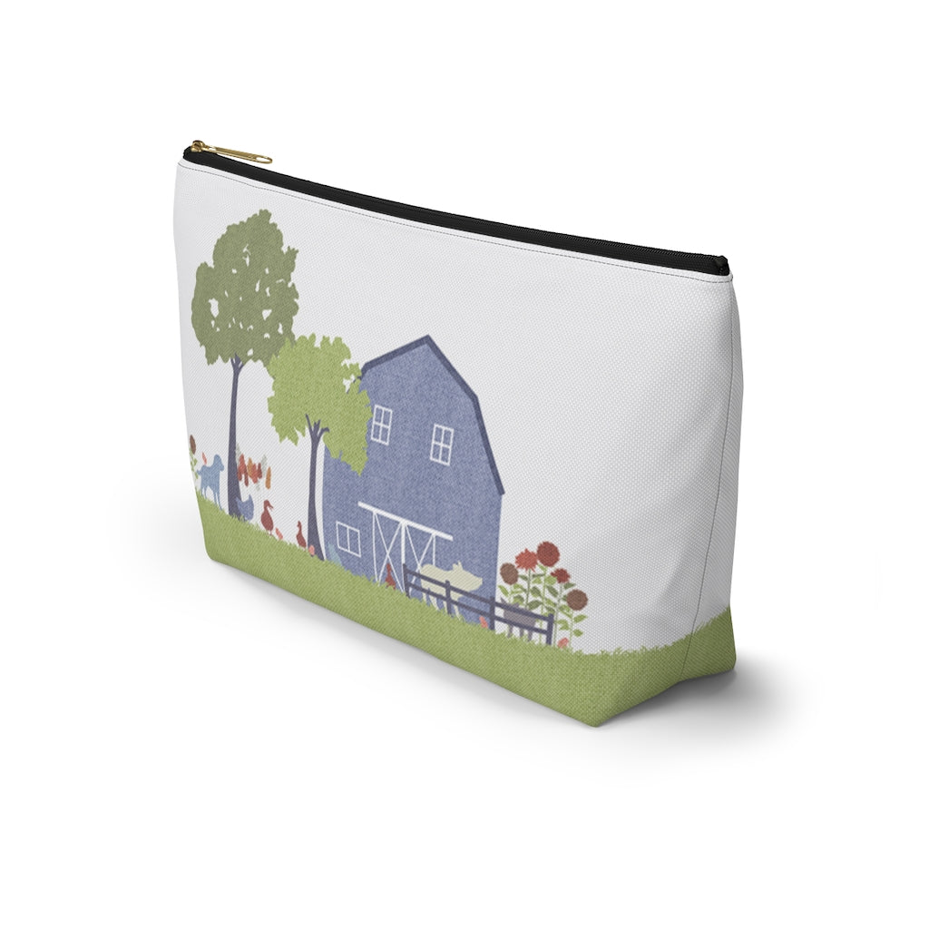 Barnyard Fun Accessory Pouch w T-bottom in Blue