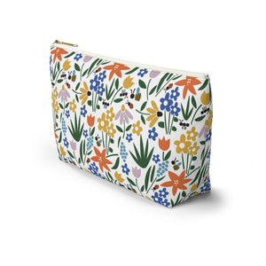 Field of Flowers Accessory Pouch w T-bottom