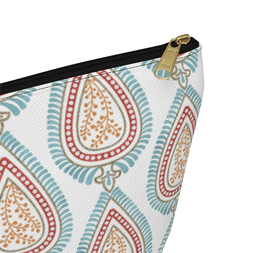 Teardrop Accessory Pouch w T-bottom in Aqua