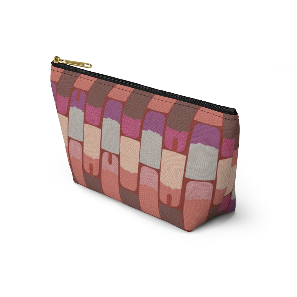 Popsicles Accessory Pouch w T-bottom in Pink