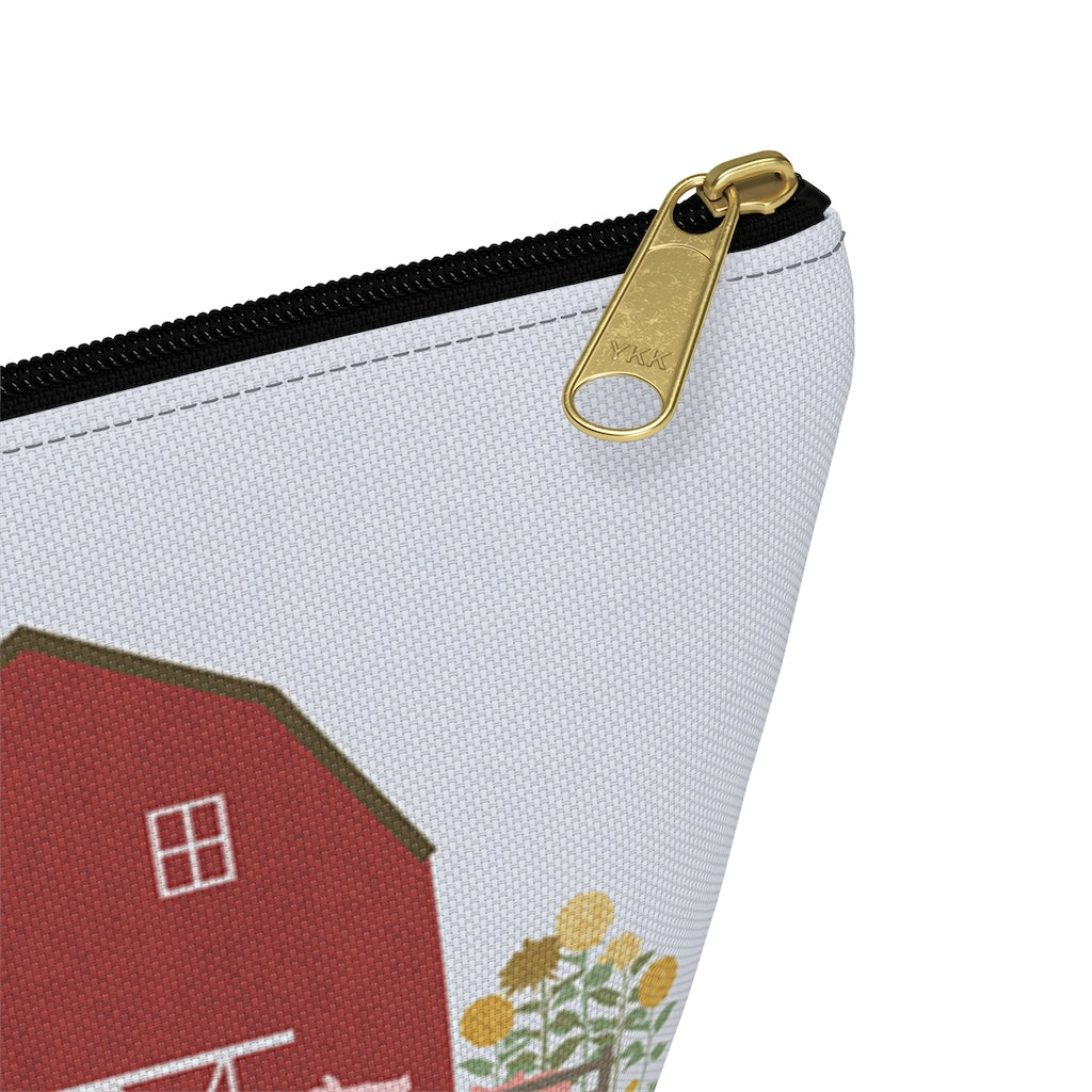 Barnyard Fun Accessory Pouch w T-bottom in Red