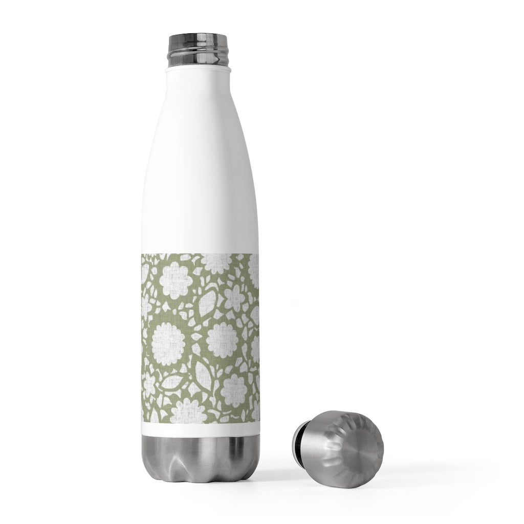 Floral Eyelet Lace 20oz Insulated Bottle in Green