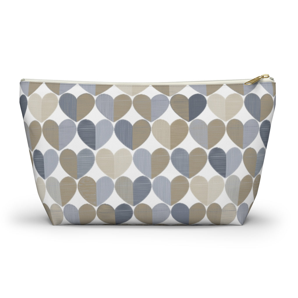 Love Accessory Pouch w T-bottom in Gray