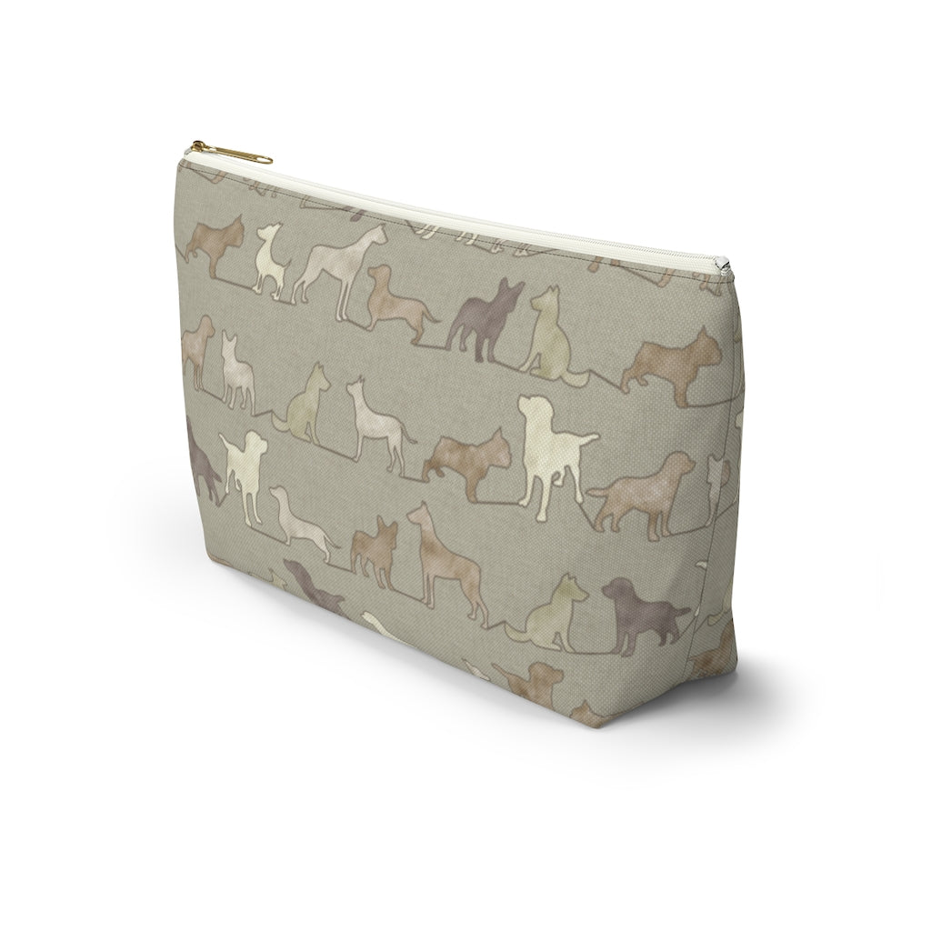 Dogs Accessory Pouch w T-bottom in Brown