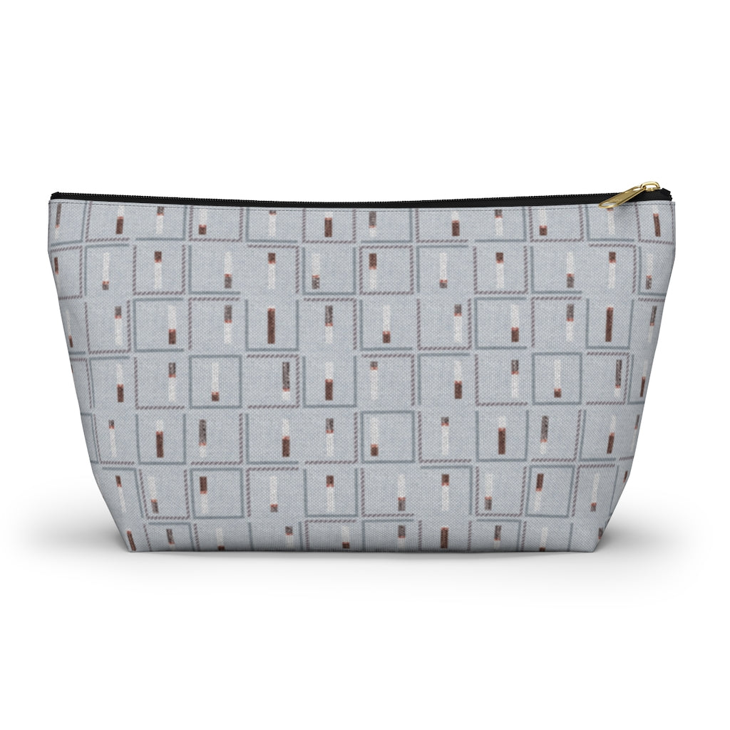 Pencil to Paper Accessory Pouch w T-bottom in Blue
