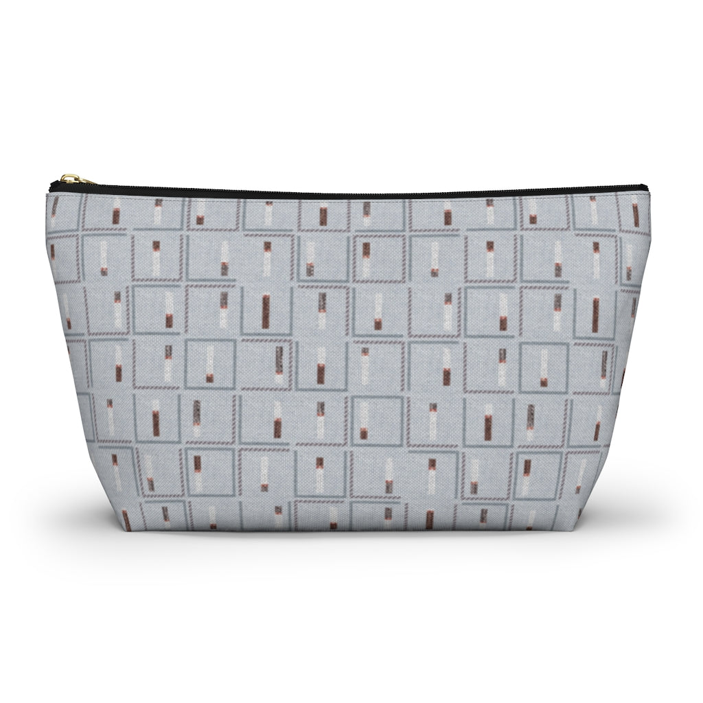 Pencil to Paper Accessory Pouch w T-bottom in Blue