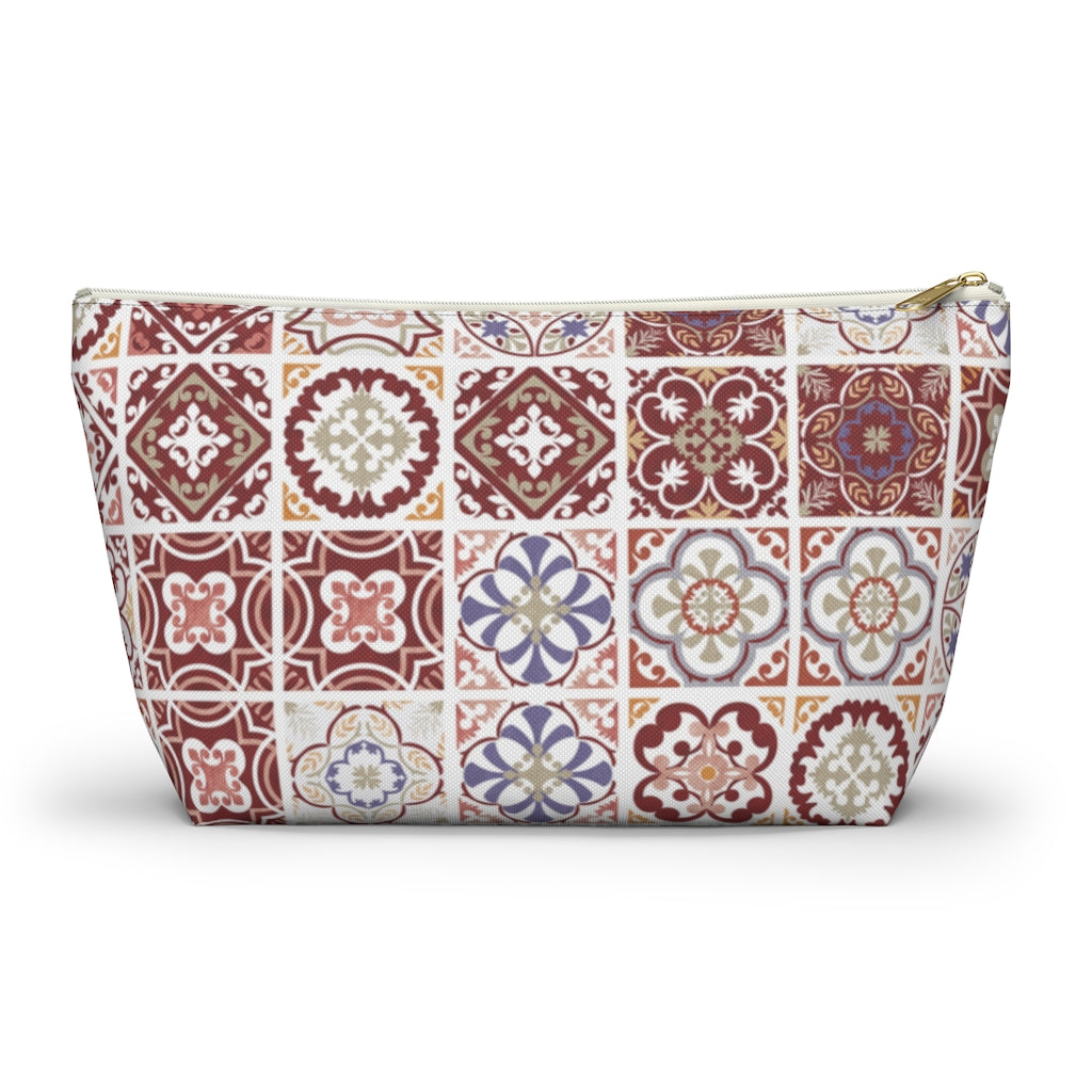 Seville Square Accessory Pouch w T-bottom in Red