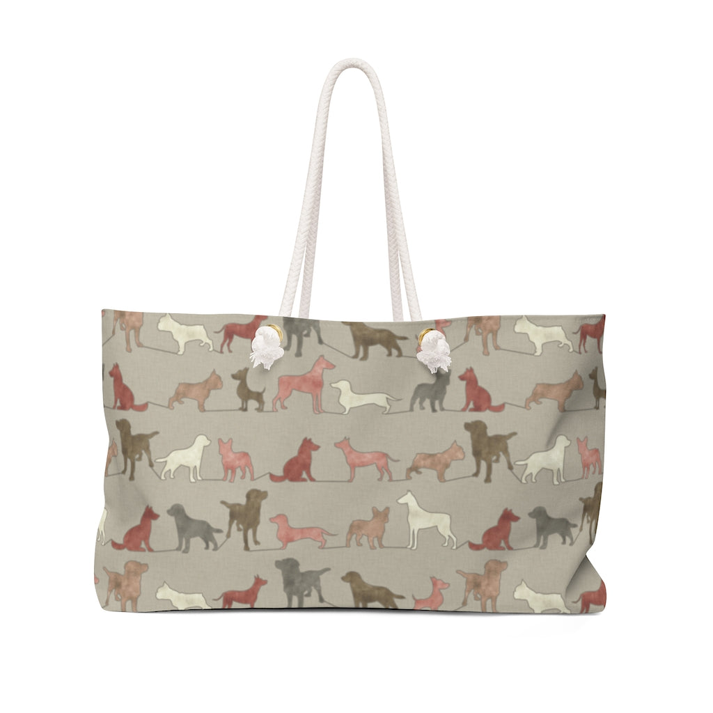 Dogs Weekender Bag in Pink