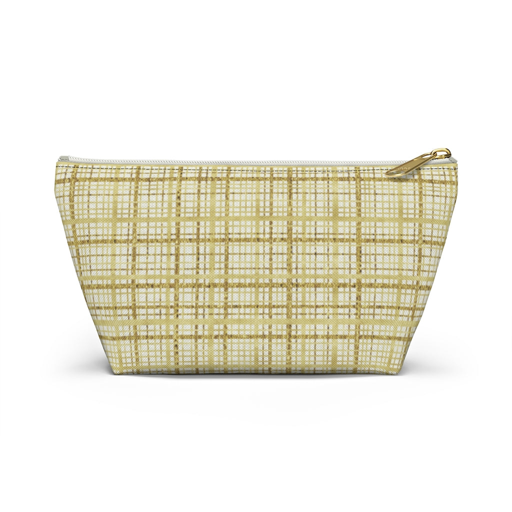 Rogers Tartan Accessory Pouch w T-bottom in Yellow