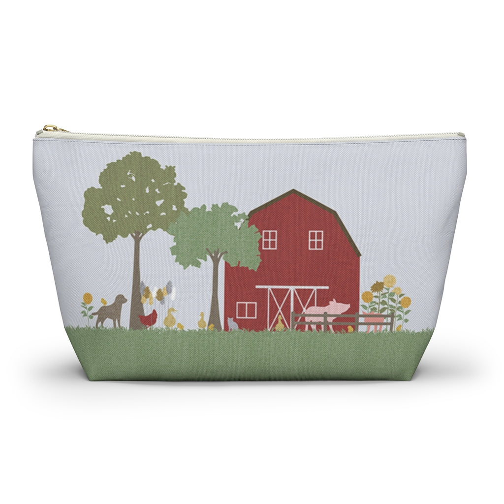 Barnyard Fun Accessory Pouch w T-bottom in Red