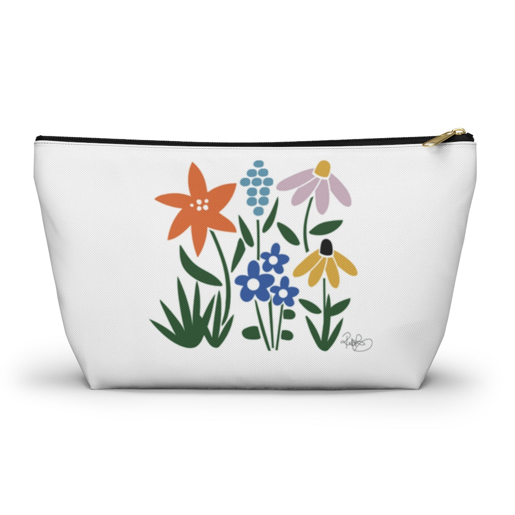 Flower Garden Accessory Pouch w T-bottom