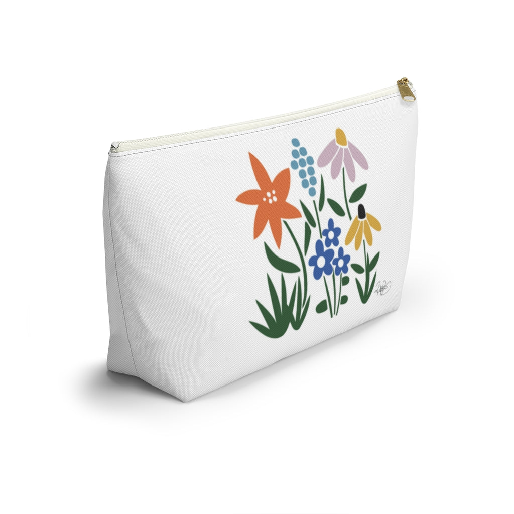 Flower Garden Accessory Pouch w T-bottom