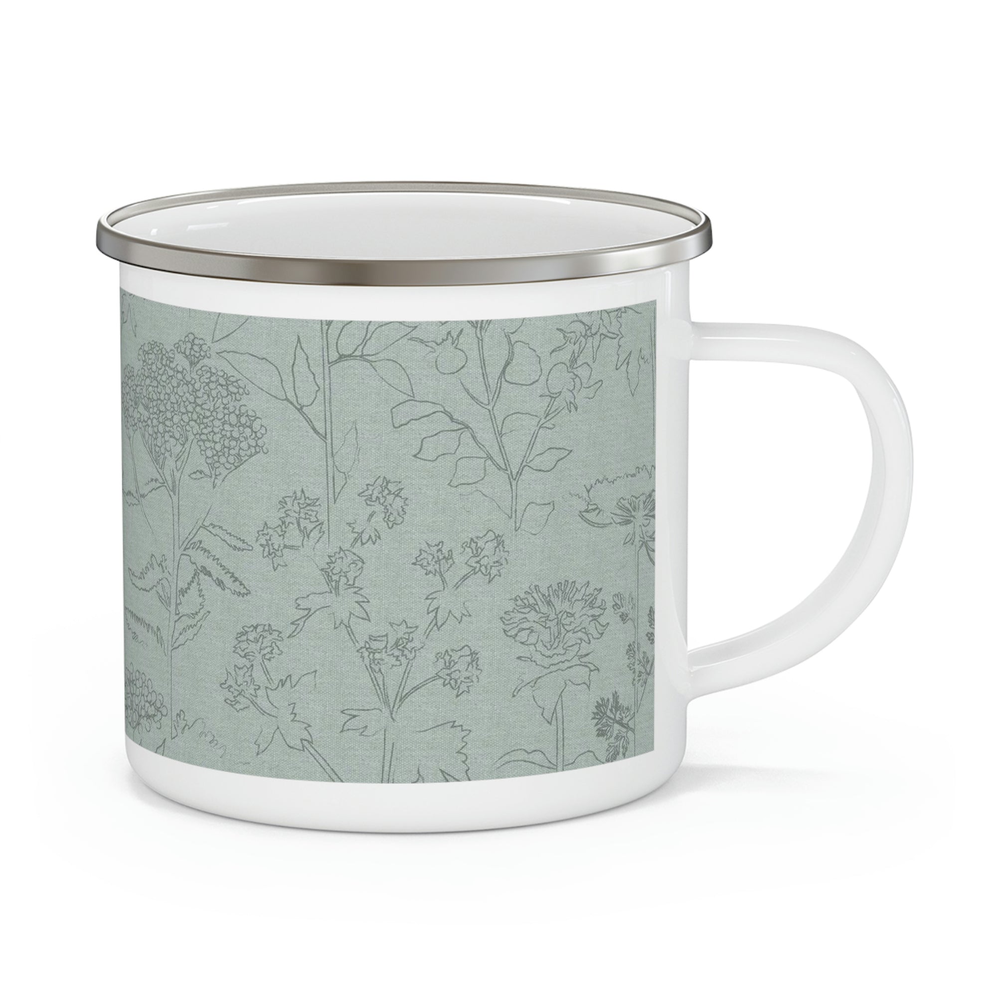 Swallowtail Enamel Mug in Aqua