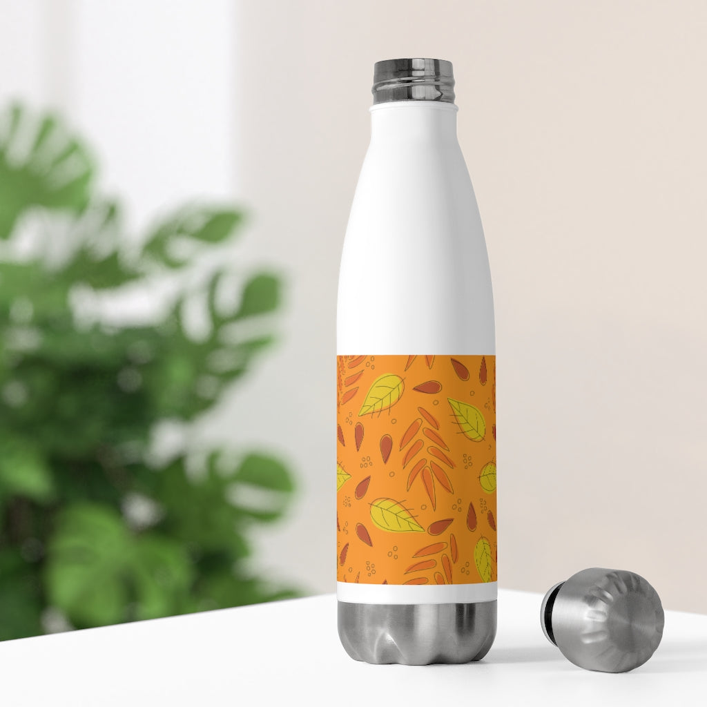 Tossed Leaves 20oz Insulated Bottle in Orange