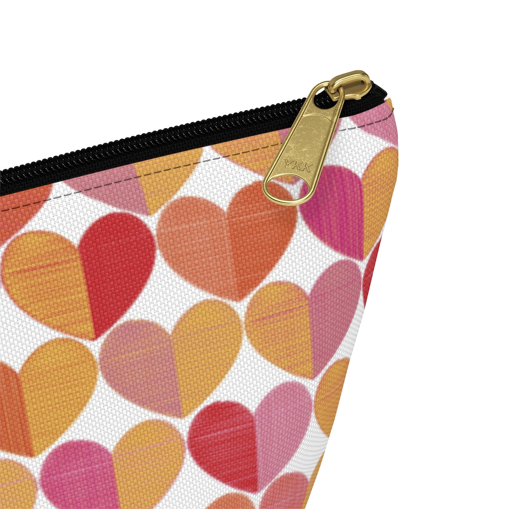 Love Accessory Pouch w T-bottom in Red