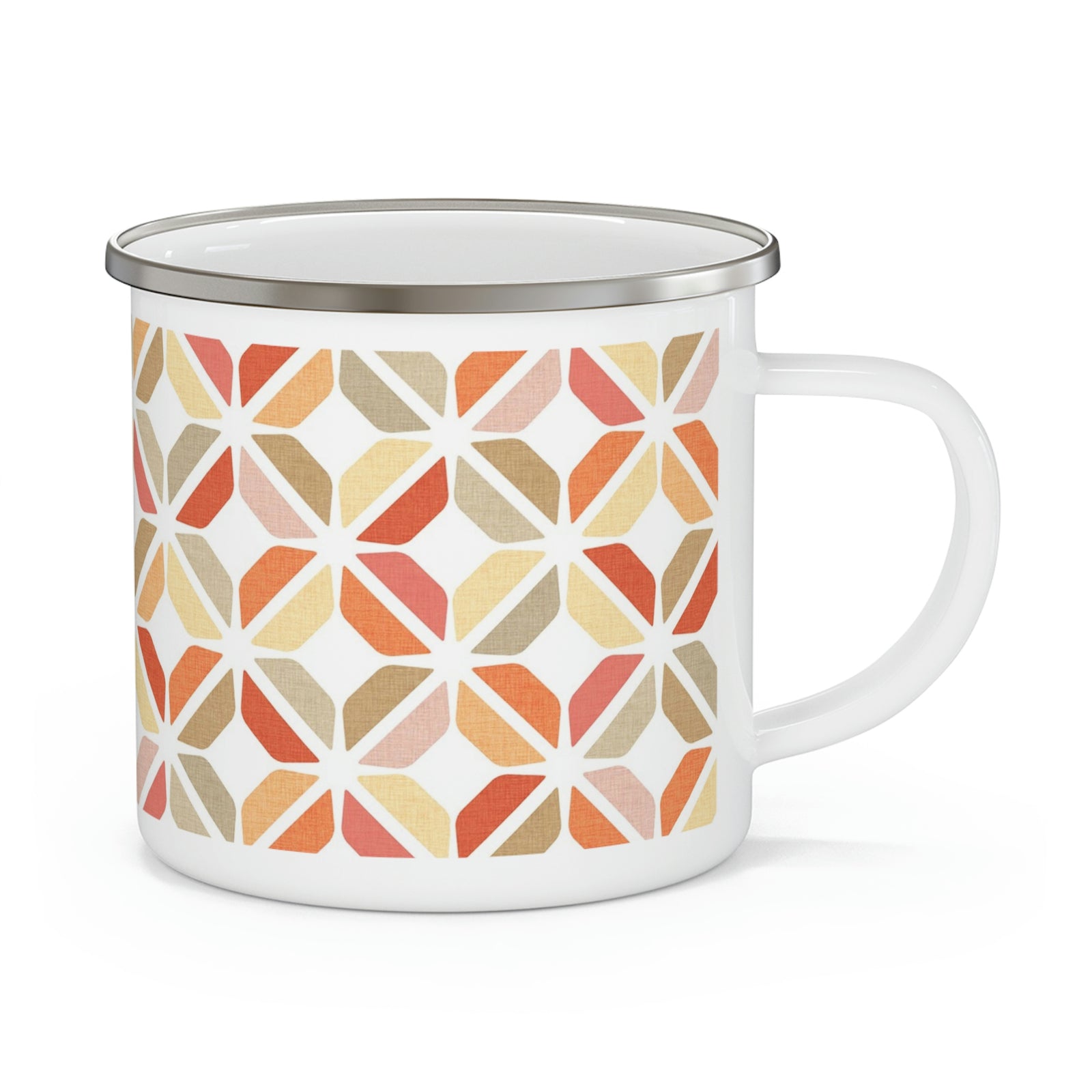 Color Diamond Enamel Mug in Orange