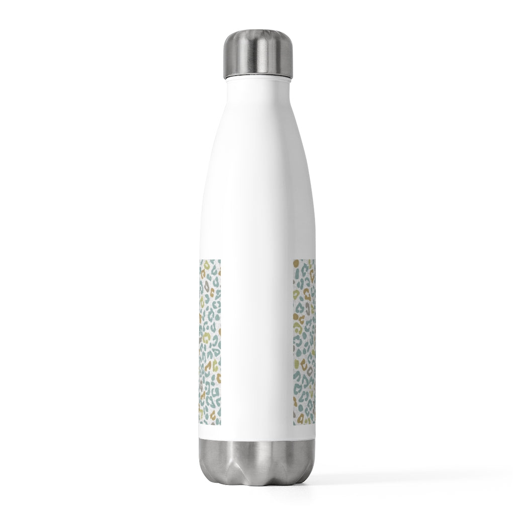 Leopard Love 20oz Insulated Bottle in Aqua