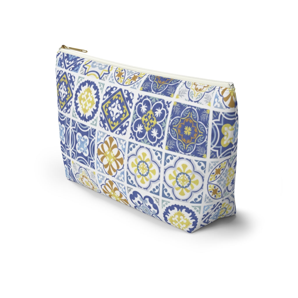 Seville Square Accessory Pouch w T-bottom in Blue