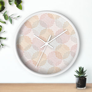 Stitch Circle Overlay Wall Clock in Pink