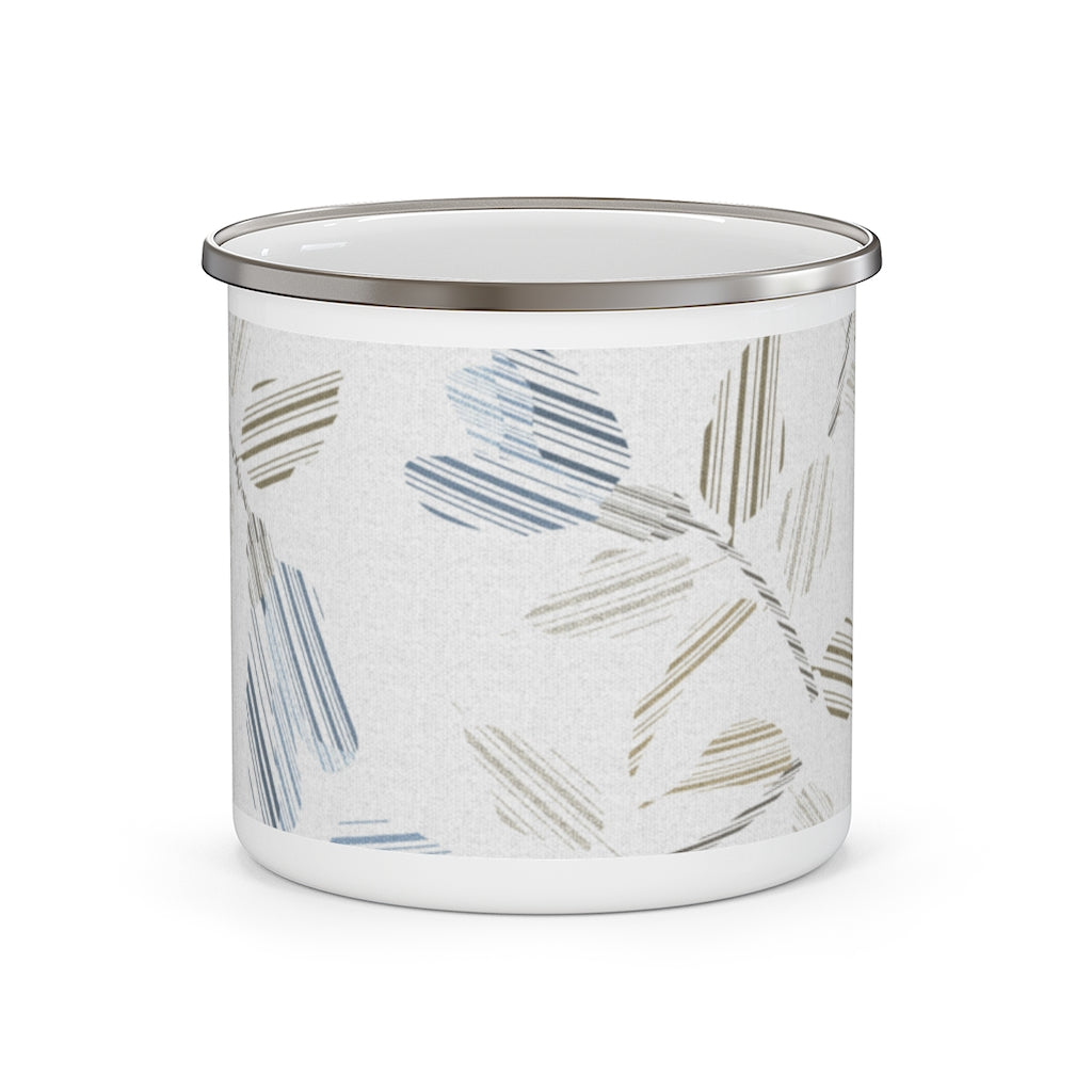 Riverbank Code Enamel Mug in Blue