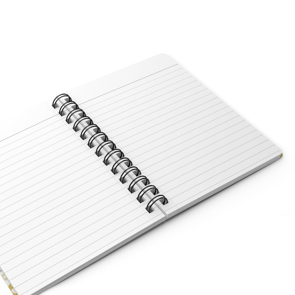 Ribbon Candy Spiral Bound Journal in Yellow