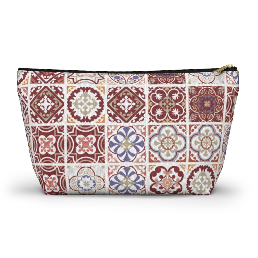Seville Square Accessory Pouch w T-bottom in Red