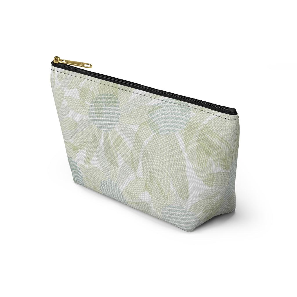 Daisy Chain Code Accessory Pouch w T-bottom in Green