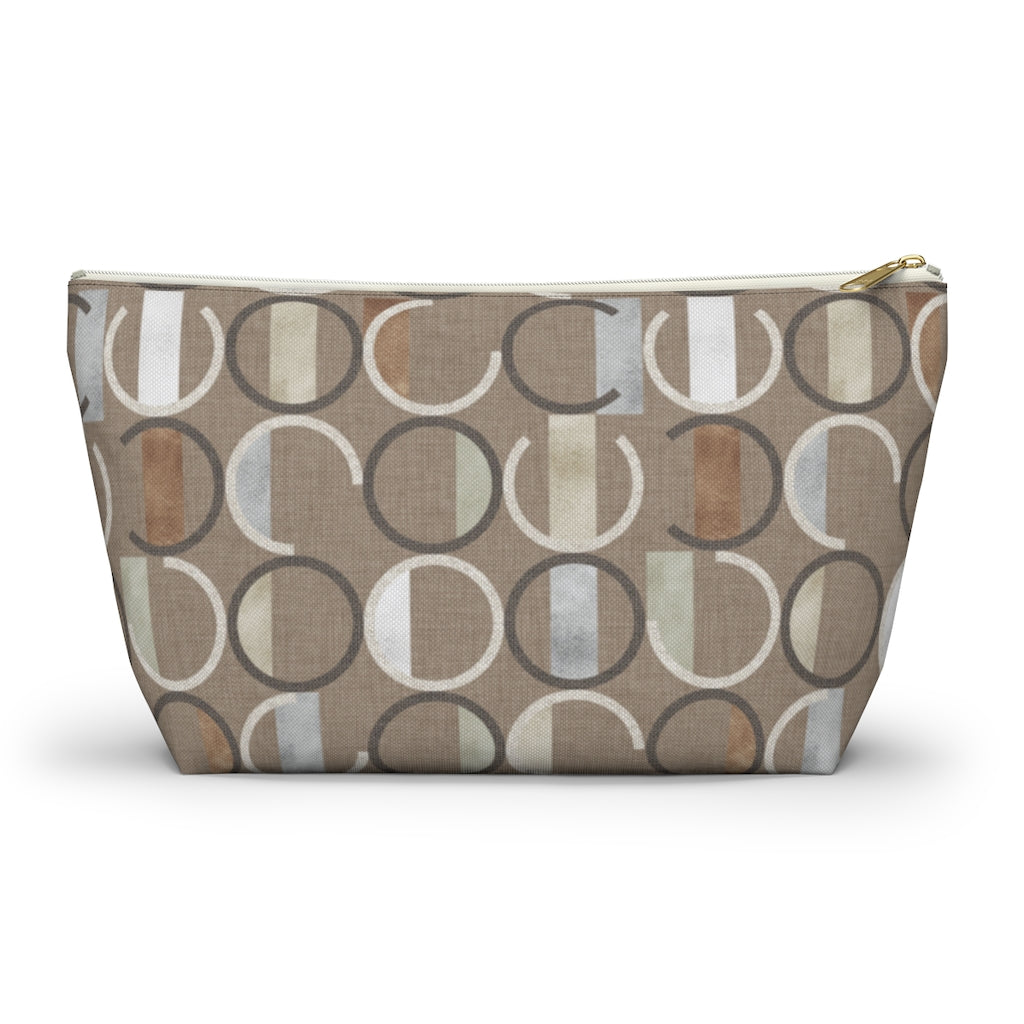 Journey Code Accessory Pouch w T-bottom in Brown