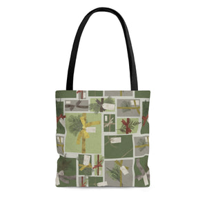Presents Tote Bag in Green