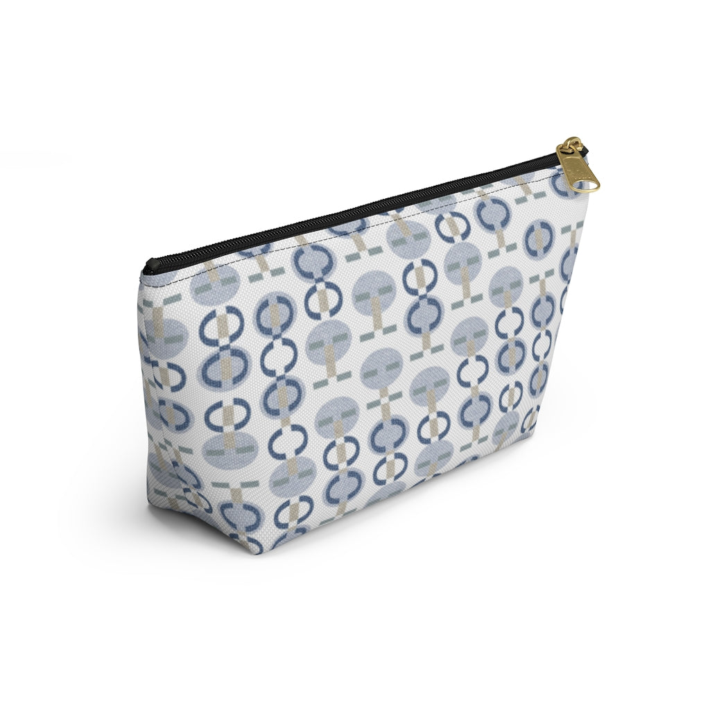 Telegraph Code Accessory Pouch w T-bottom in Blue