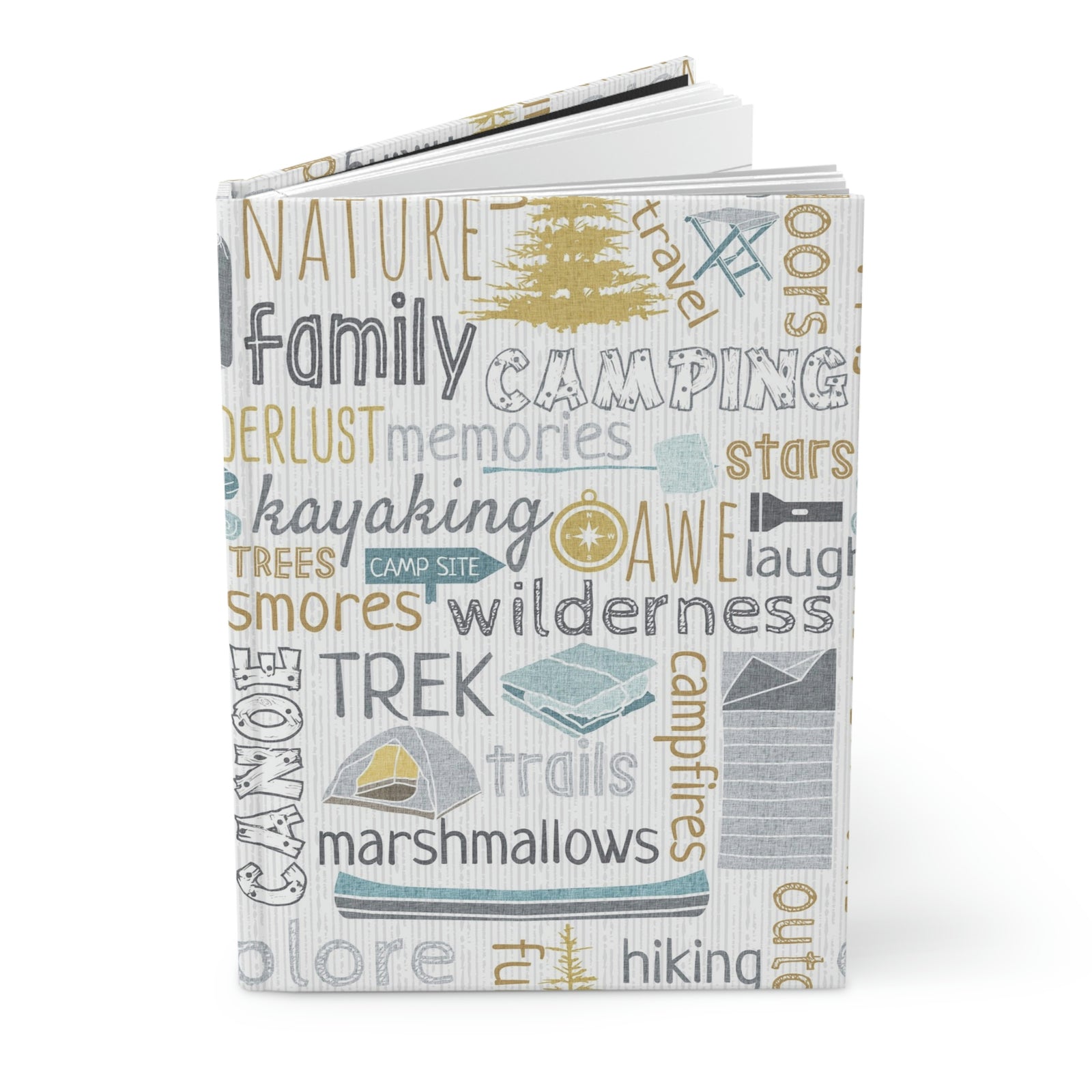 Camp Site Hardcover Journal Matte in Aqua