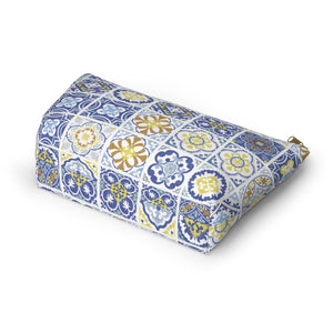Seville Square Accessory Pouch w T-bottom in Blue