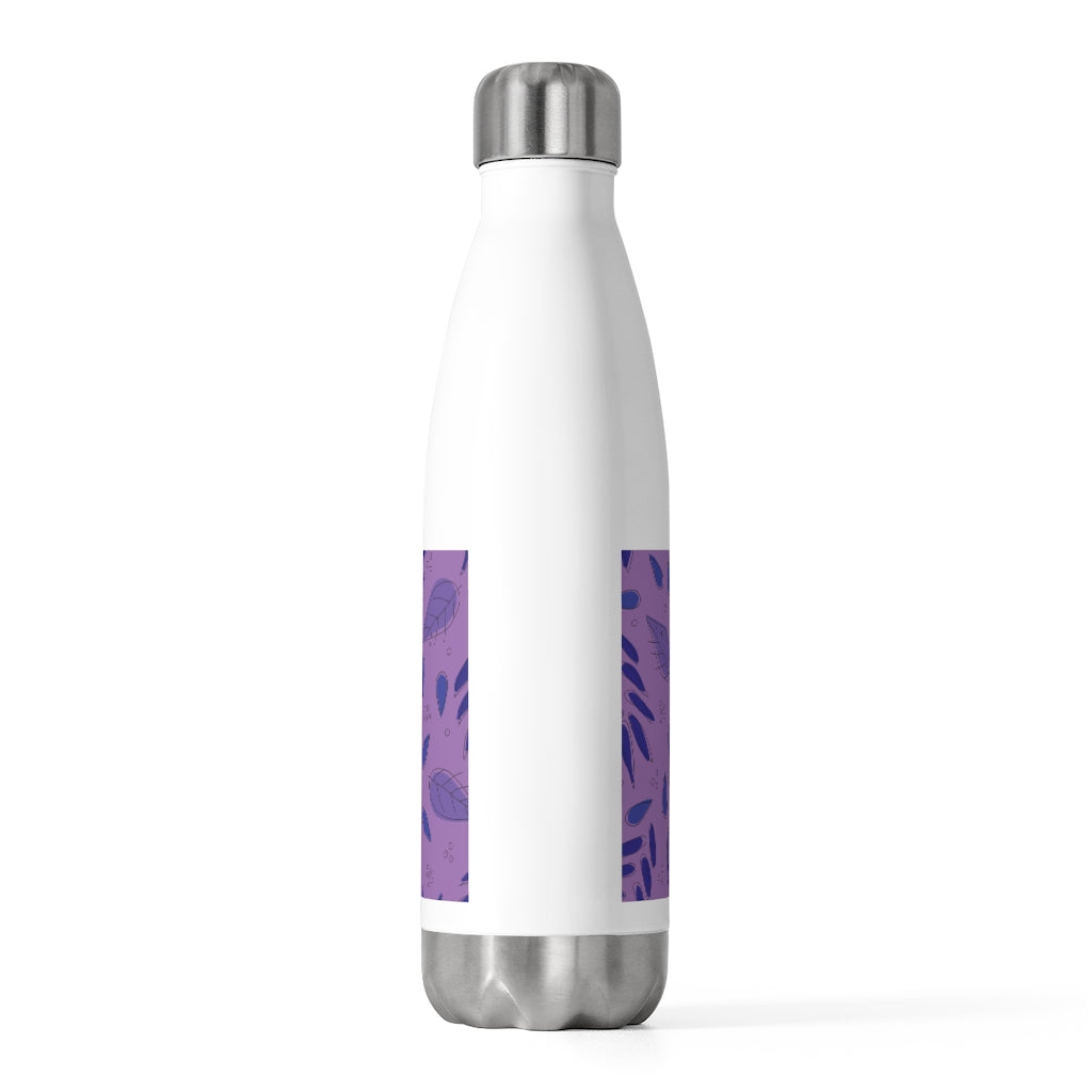 Tossed Leaves 20oz Insulated Bottle in Purple