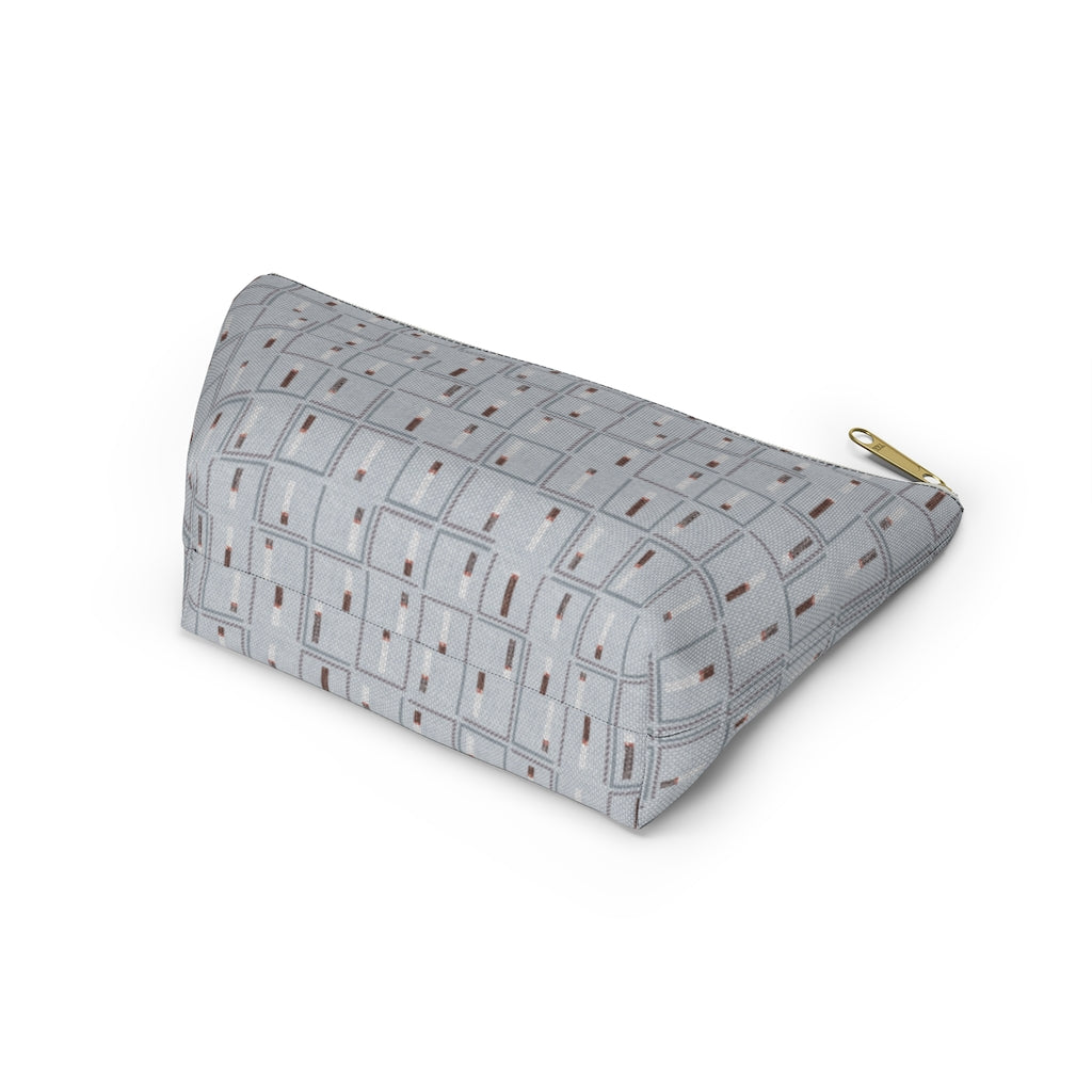 Pencil to Paper Accessory Pouch w T-bottom in Blue