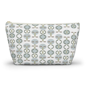 Telegraph Code Accessory Pouch w T-bottom in Aqua