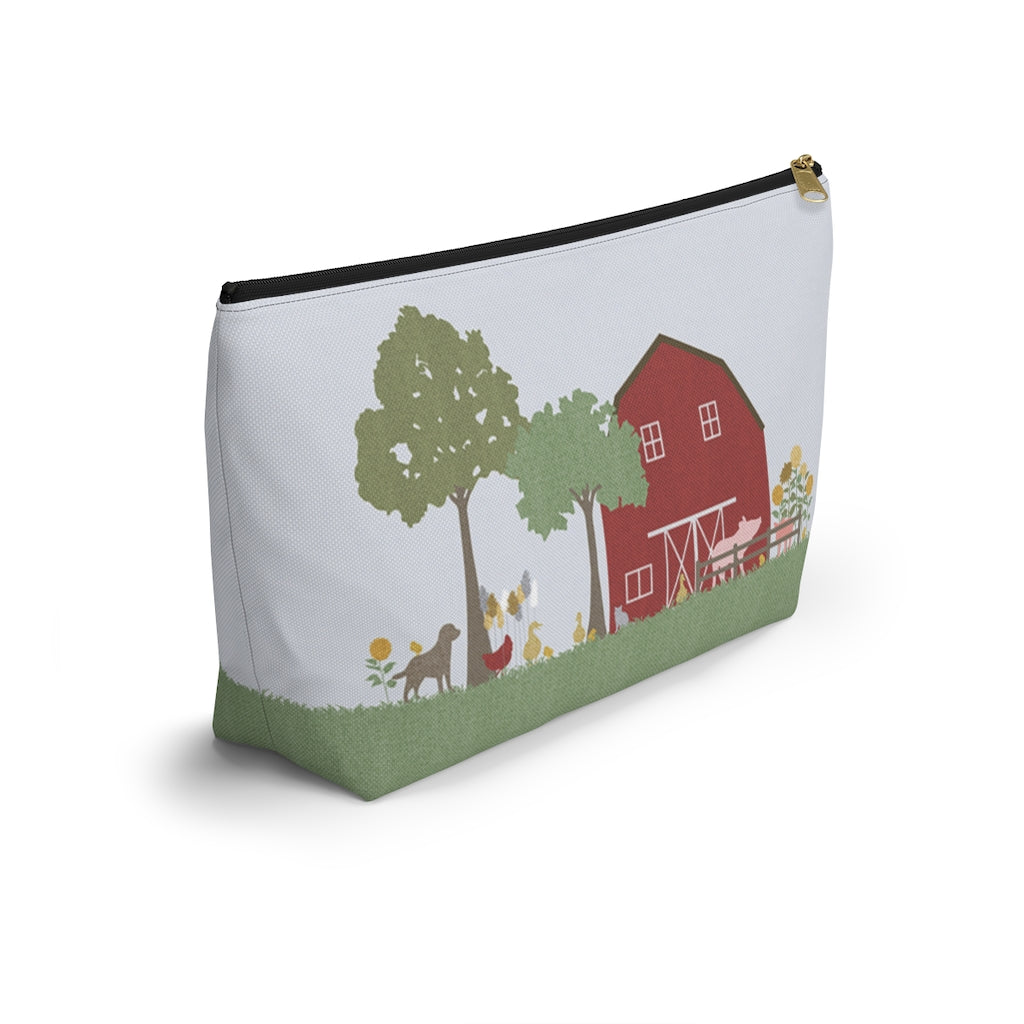 Barnyard Fun Accessory Pouch w T-bottom in Red