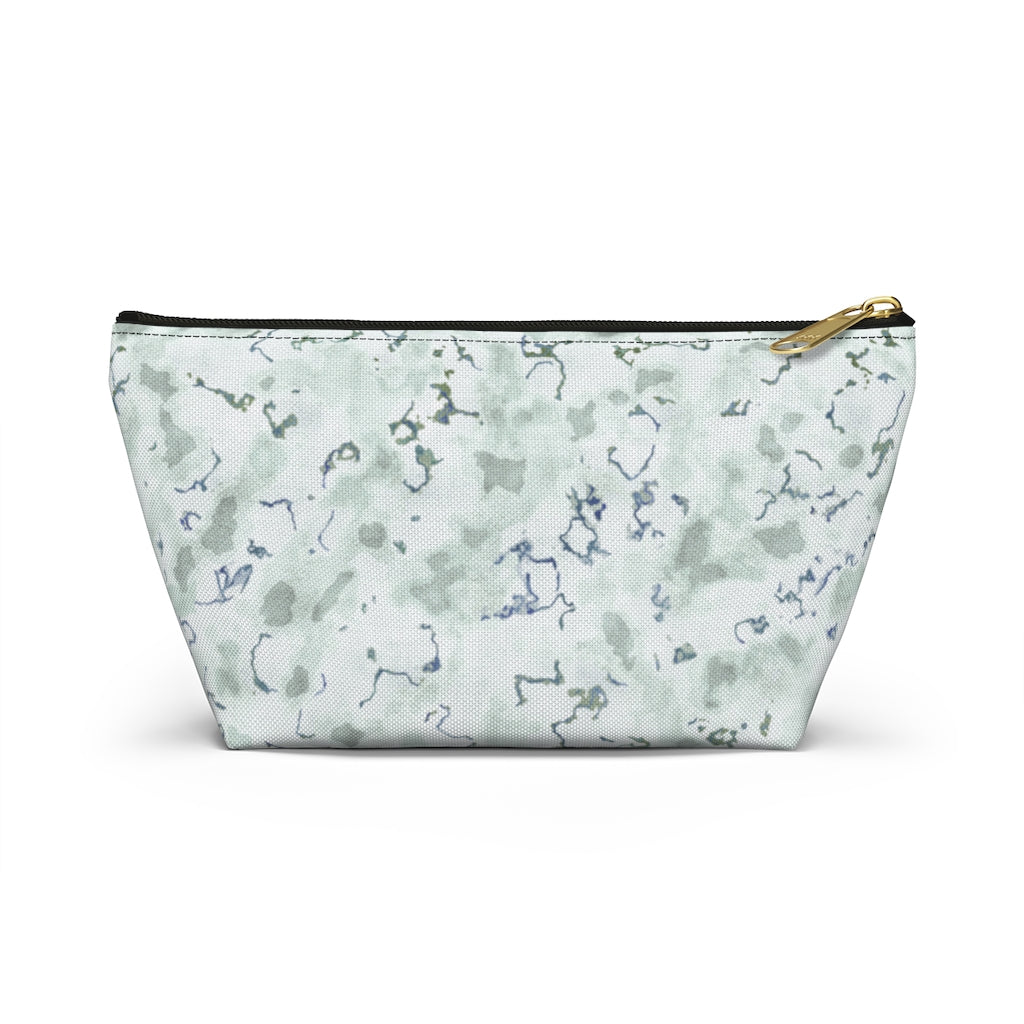 Carrara Marble Accessory Pouch w T-bottom in Blue