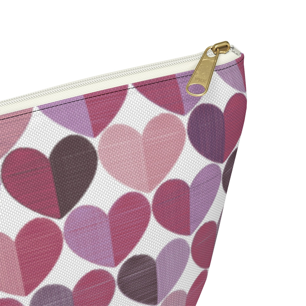 Love Accessory Pouch w T-bottom in Purple
