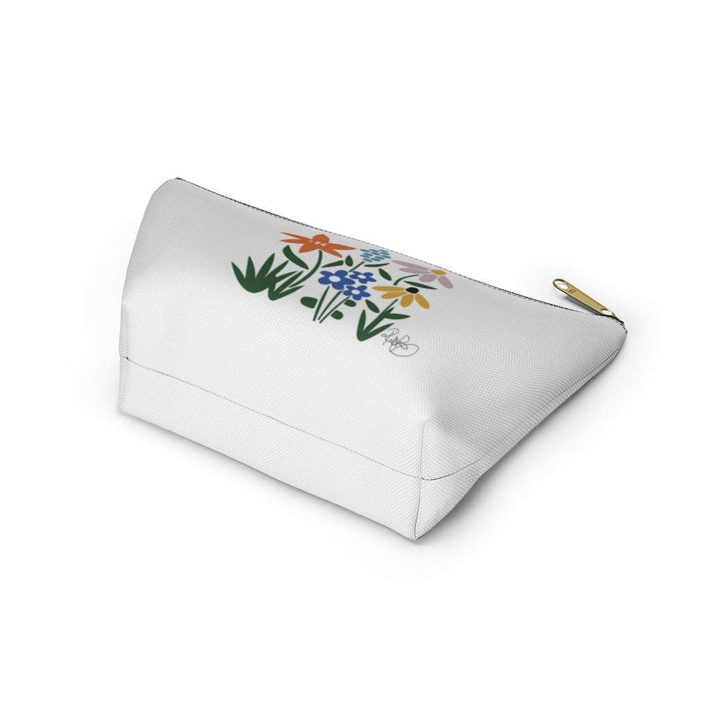 Flower Garden Accessory Pouch w T-bottom