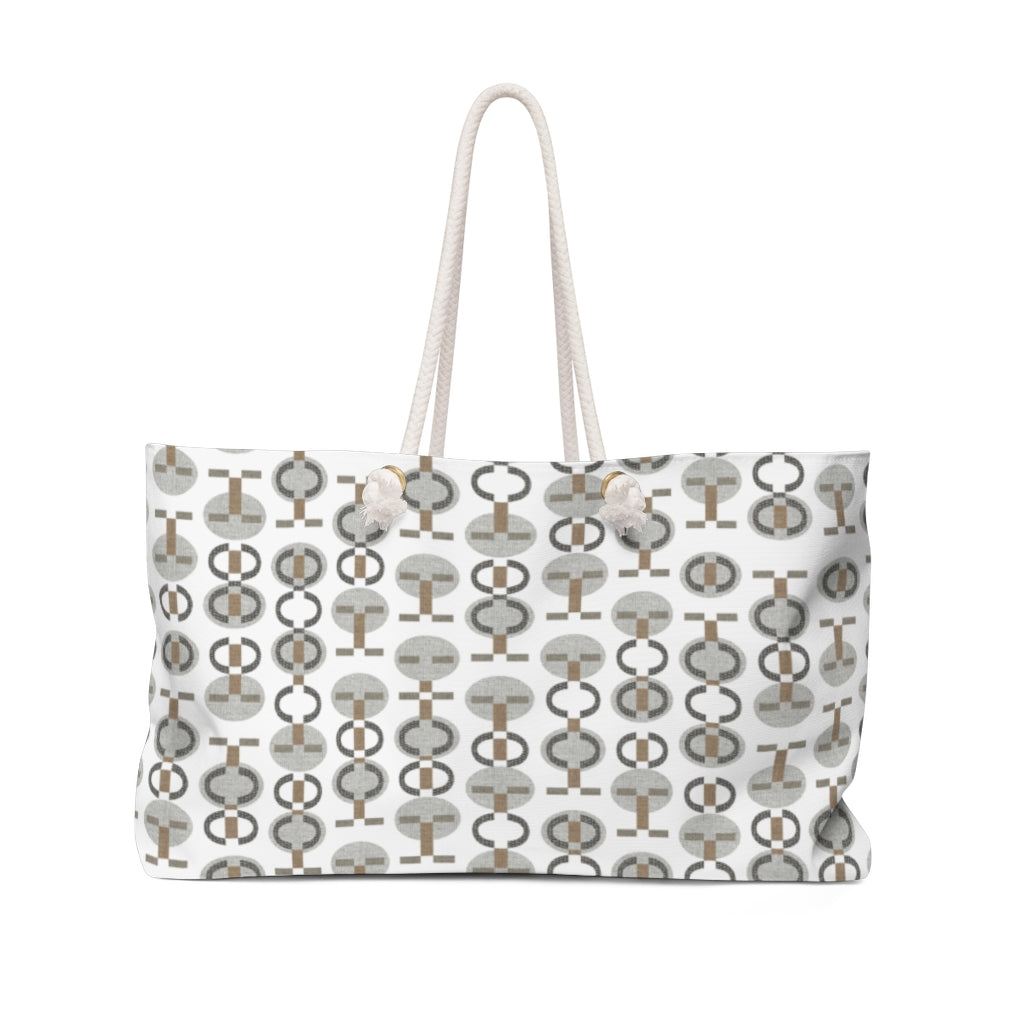 Telegraph Code Weekender Bag in Gray