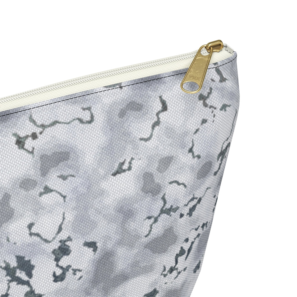 Carrara Marble Accessory Pouch w T-bottom in Gray