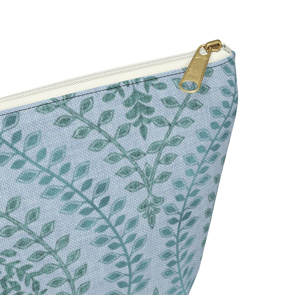 Mumbai Lace Accessory Pouch w T-bottom in Aqua