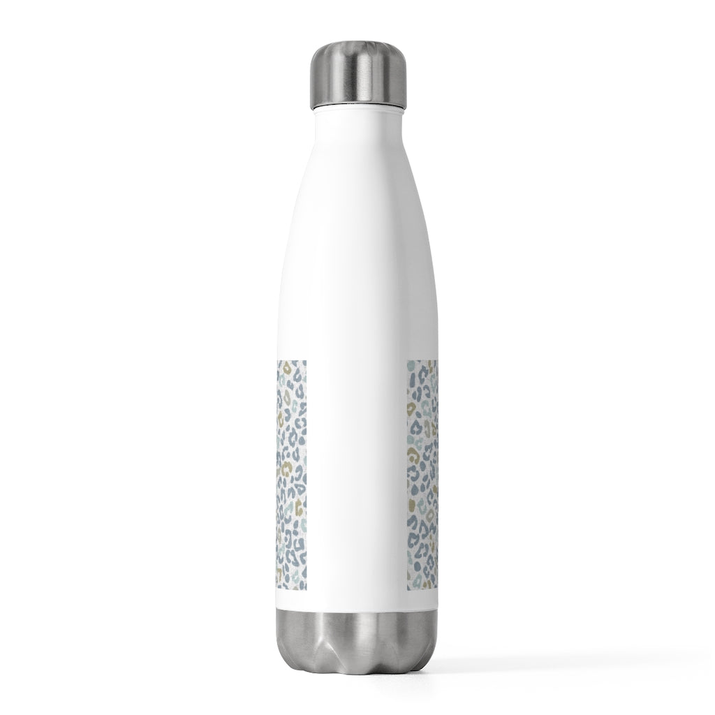 Leopard Love 20oz Insulated Bottle in Light Blue