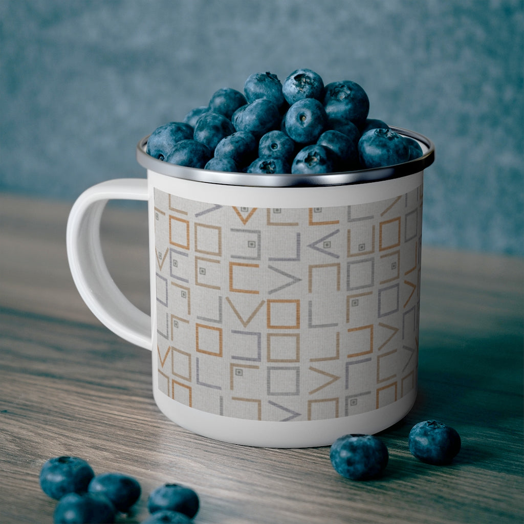 Encode Code Enamel Mug in Warm Gray