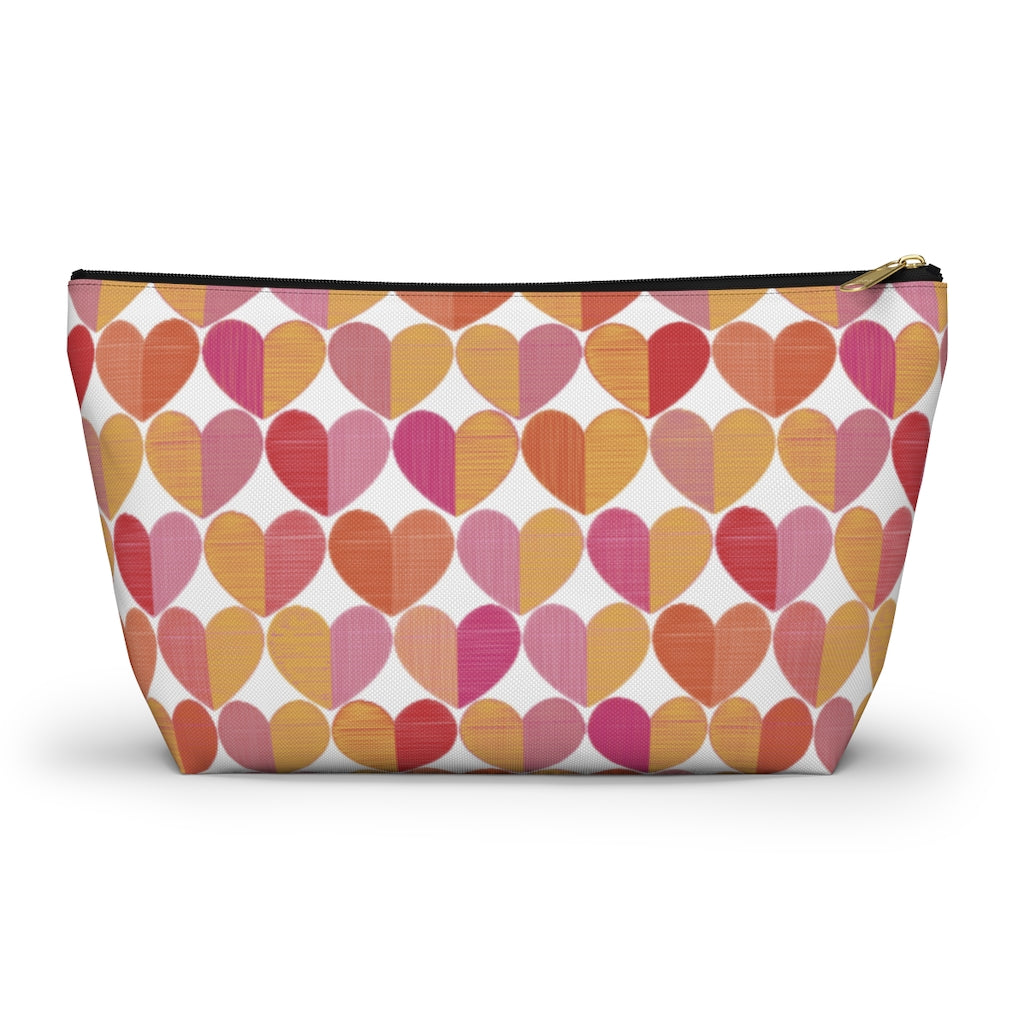 Love Accessory Pouch w T-bottom in Red