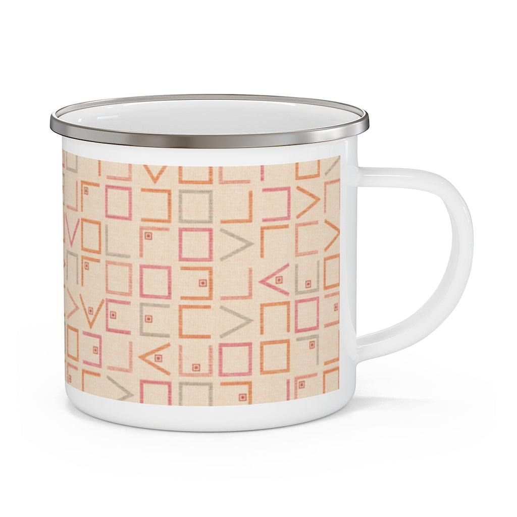 Encode Code Enamel Mug in Pink