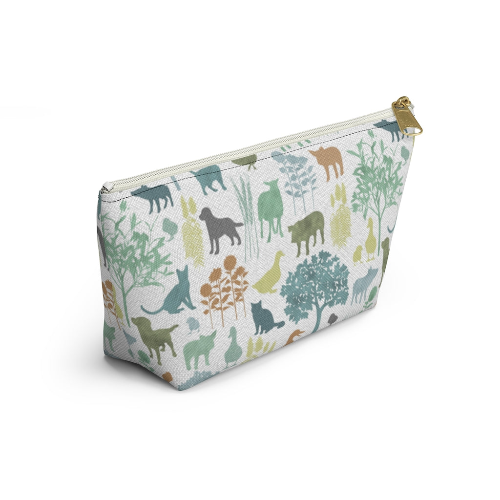 On the Farm Accessory Pouch w T-bottom in Aqua