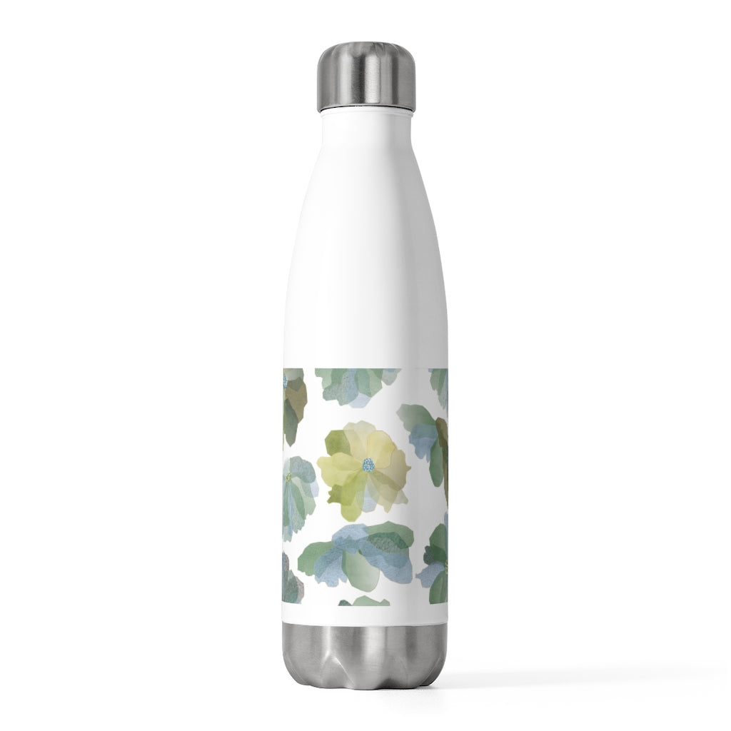Watercolor Floral 20oz Insulated Bottle in Aqua