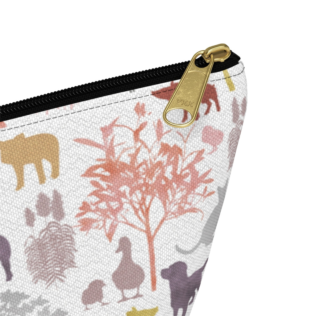 On the Farm Accessory Pouch w T-bottom in Pink
