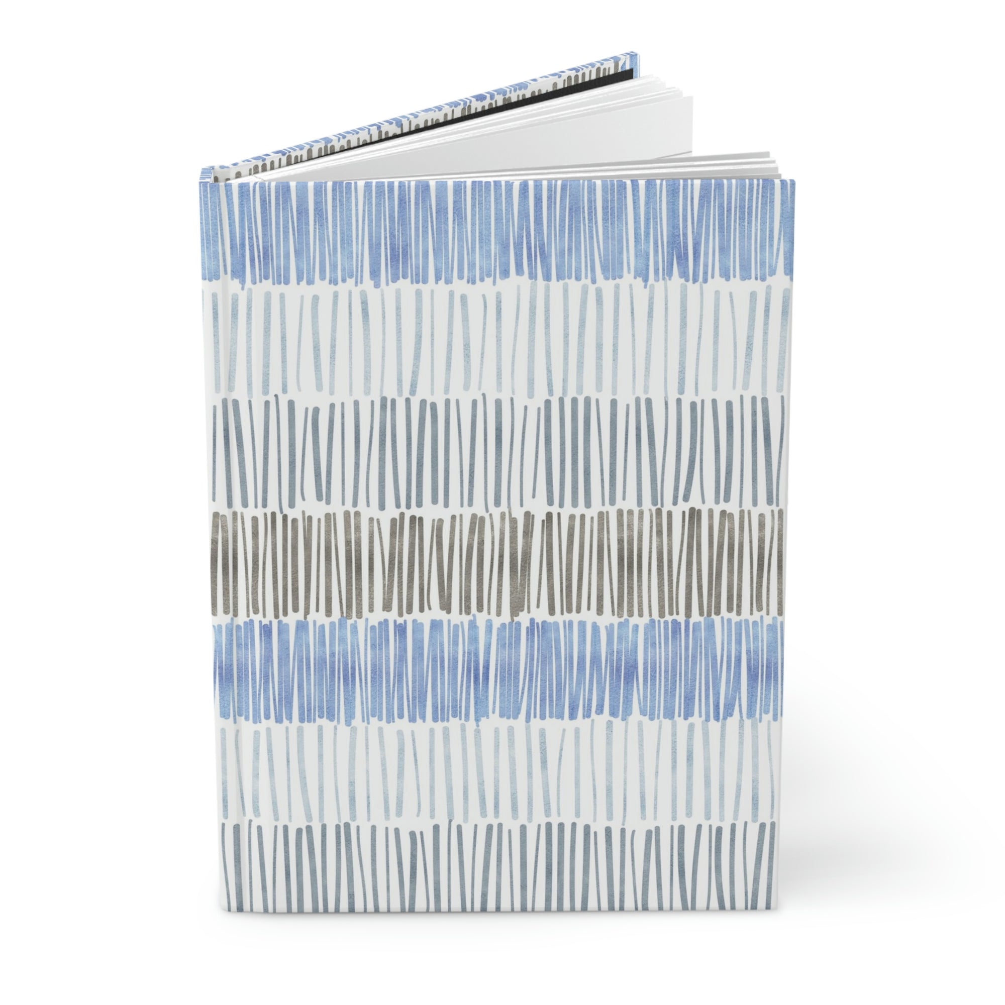 Sketch Stripe Hardcover Journal Matte in Blue
